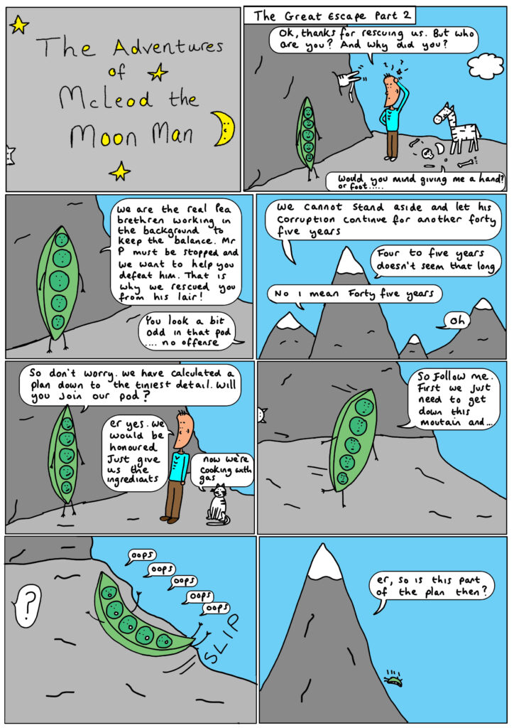 Book 3, Page 33/56, Mcleod the Moon Man Meets the Podfather: The Great Escape Part 2