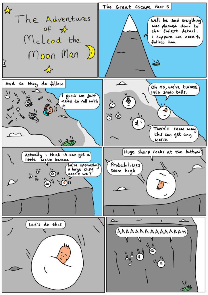 Book 3, Page 34/56, Mcleod the Moon Man Meets the Podfather: The Great Escape Part 3